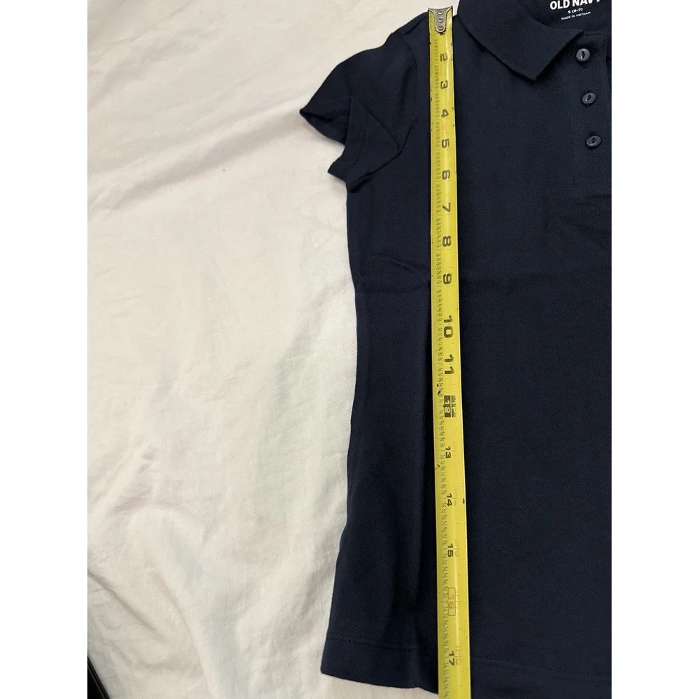 Old Navy School Uniform Shirts Blue Girls Size S 6-7 Navy 3pack NWT